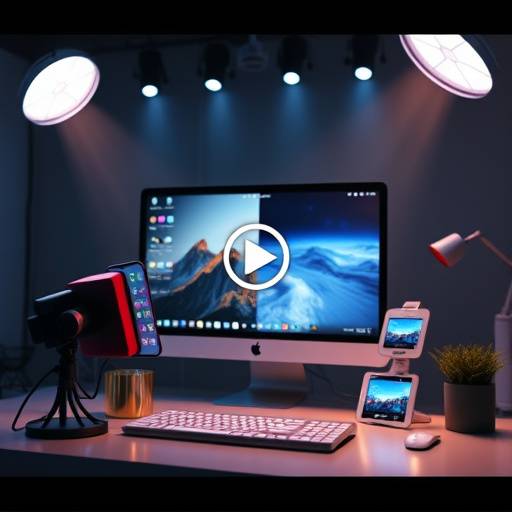 Marketing video production featuring product shots and dynamic graphics.